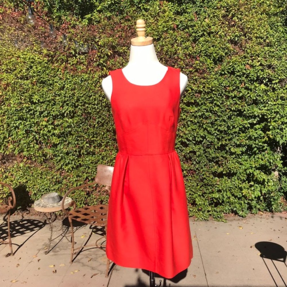 J. Crew - Orange/Red Sleeveless Sheath - Size 4  NWOT